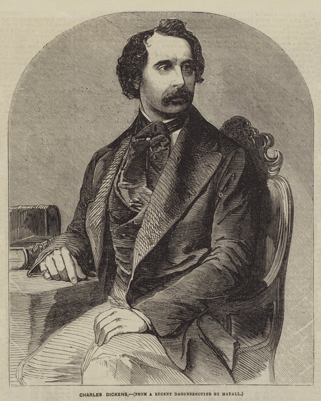 Charles Dickens (gravering) af English School