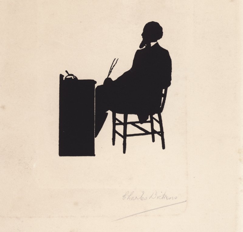 Charles Dickens, engelsk romanforfatter (litografi) af English School