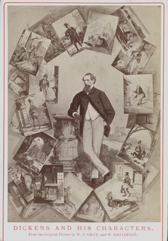 Charles Dickens and His Characters, fra det originale billede af W O Gray og W Broadfoot af English School