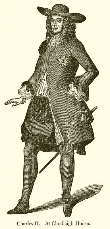 Karl II. I Chudleigh House af English School
