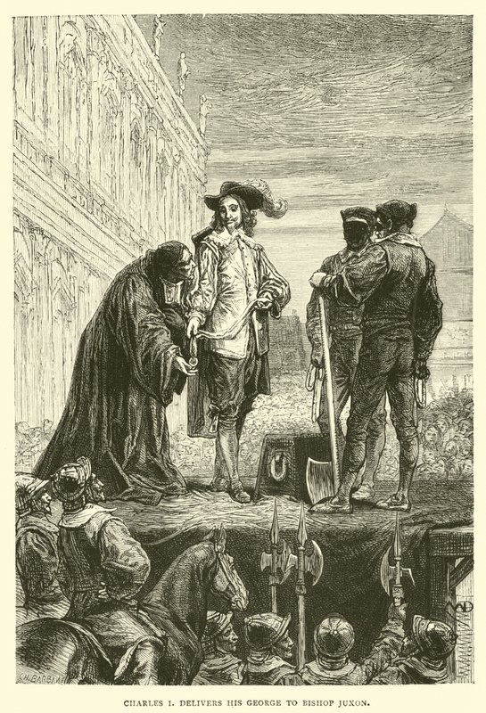Charles I afleverer sin George til biskop Juxon af English School