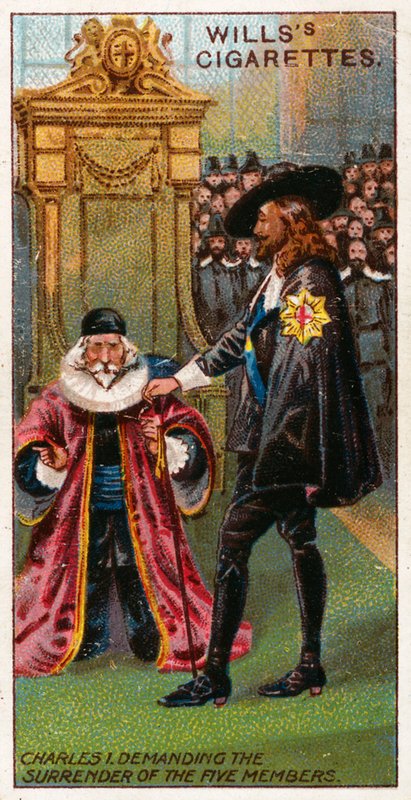 Charles I kræver overgivelse af de fem medlemmer af English School