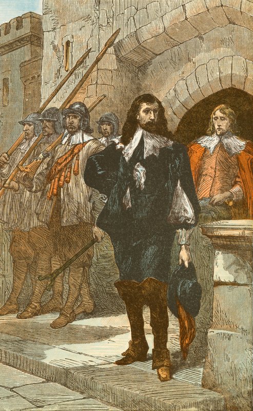 Charles I på vej til sin henrettelse af English School