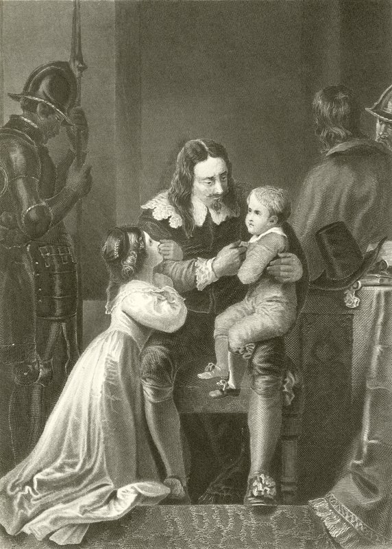 Charles I tager afsked med sine børn af English School
