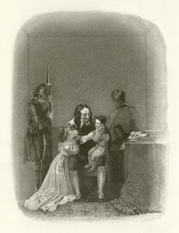 Charles I tager afsked med sine børn af English School