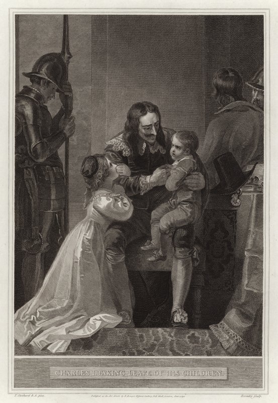 Charles I tager afsked med sine børn af English School