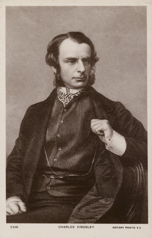 Charles Kingsley (1819-1875), engelsk præst, historiker og romanforfatter (litografi) af English School