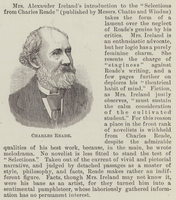 Charles Reade (gravering) af English School