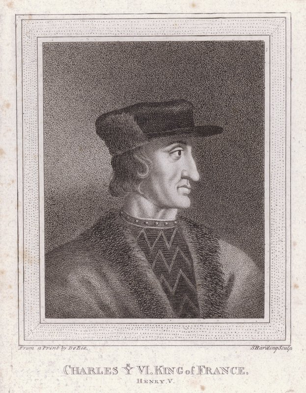 Charles VI, konge af Frankrig (gravering) af English School