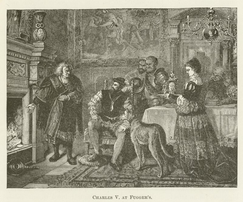 Charles V ved Fuggers af English School