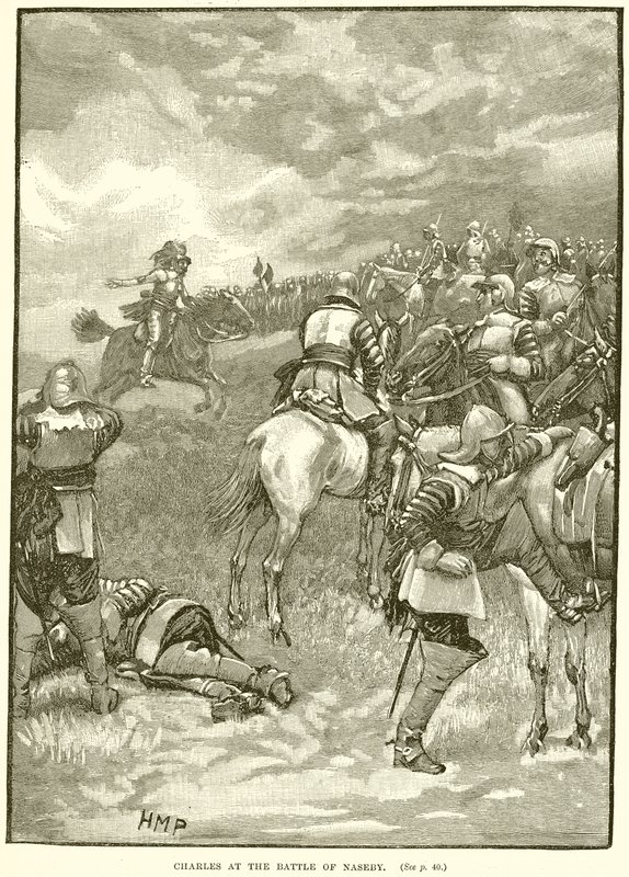 Charles i slaget ved Naseby af English School