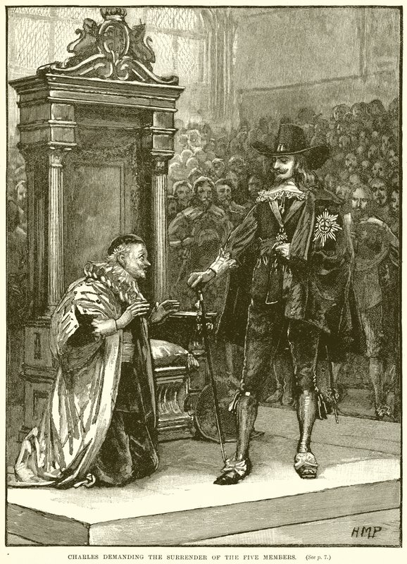 Charles kræver de fem medlemmers overgivelse af English School
