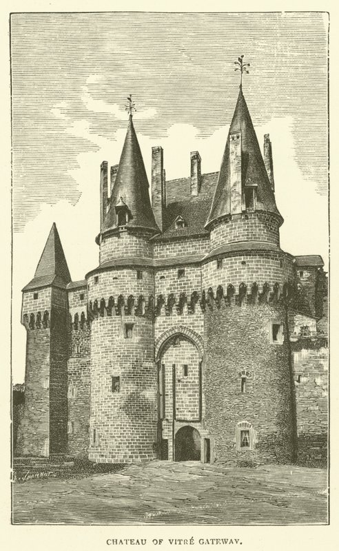 Chateau of Vitre Gateway (gravering) af English School