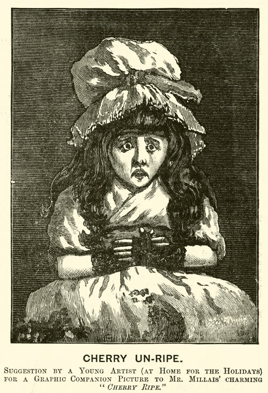 Kirsebær umodne (gravering) af English School