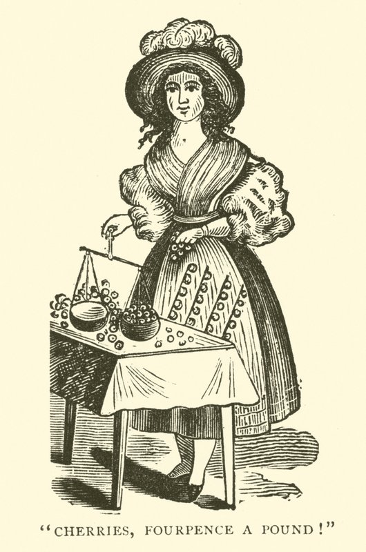 Kirsebærsælger (træsnit) af English School