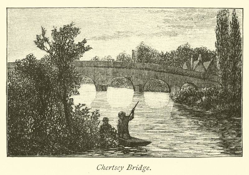 Chertsey Bridge  af English School