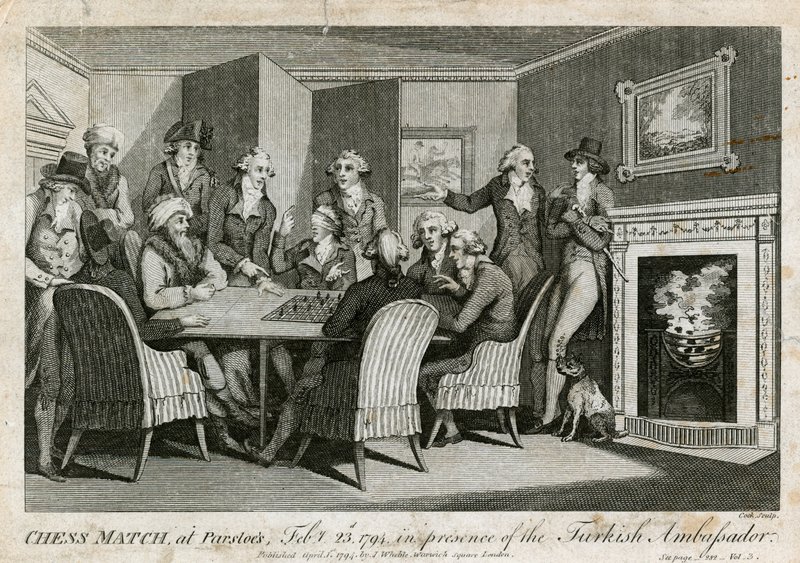 Skakkamp i Parsloes den 23. februar 1794 i nærværelse af den tyrkiske ambassadør af English School