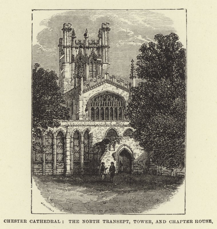 Chester Cathedral, North Transept, Tower og Chapter House af English School