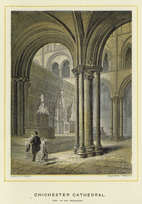 Chichester Cathedral, udsigt i præsbyteriet af English School