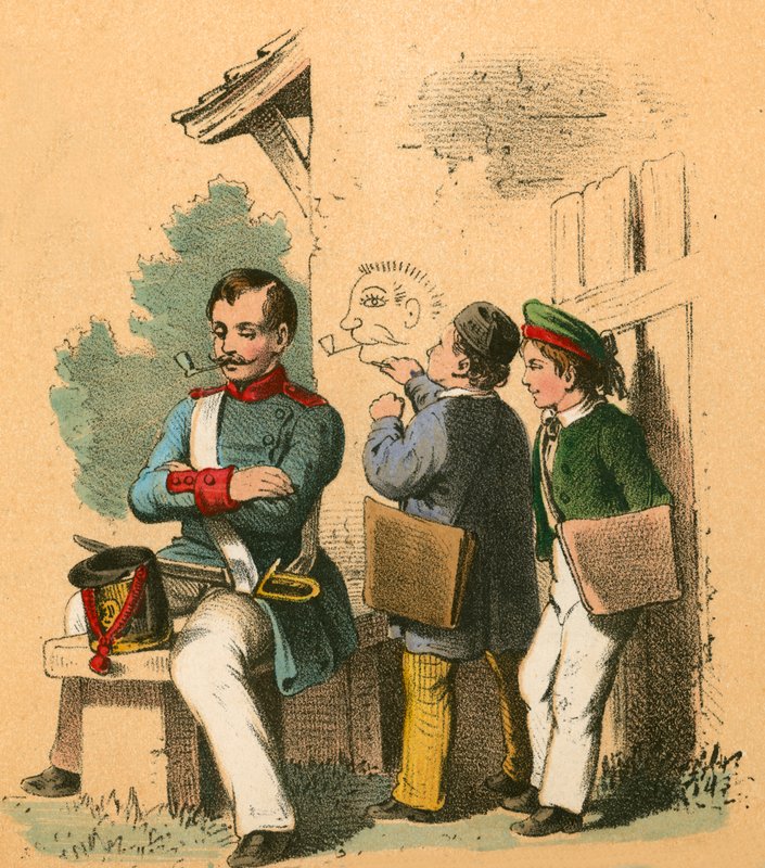 Børn tegner en soldat af English School