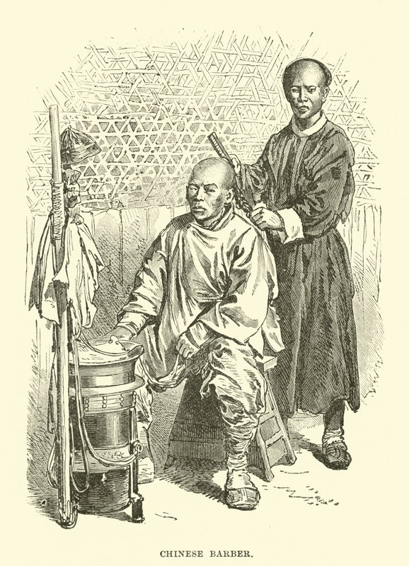 Chinese barber  af English School