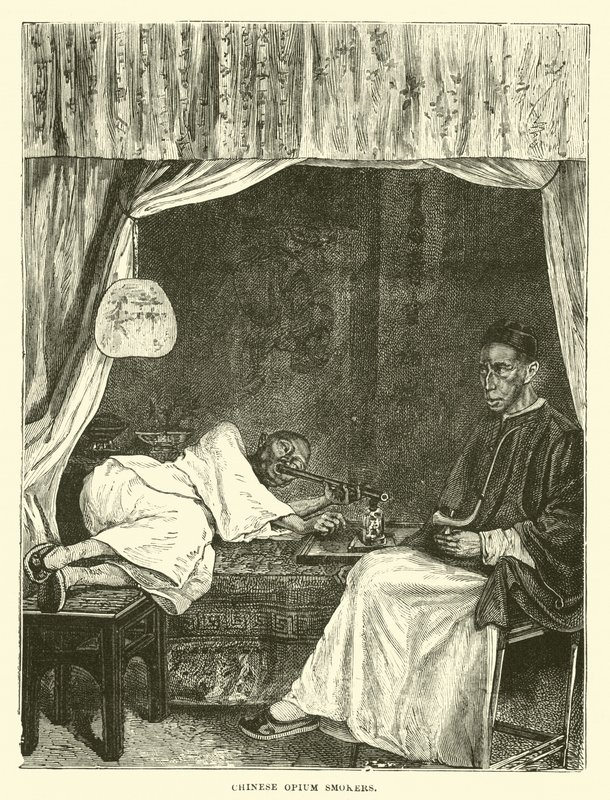 Chinese opium smokers  af English School