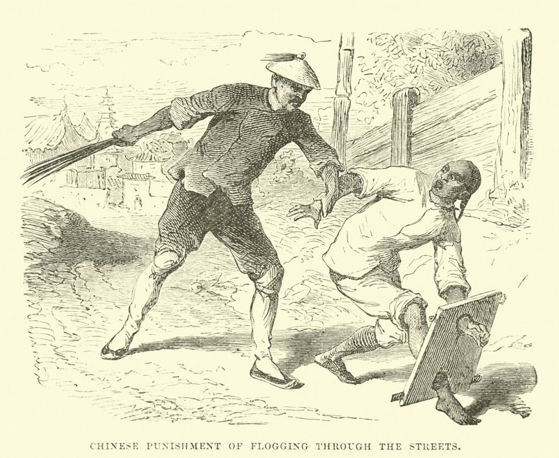 Chinese punishment of flogging through the streets  af English School