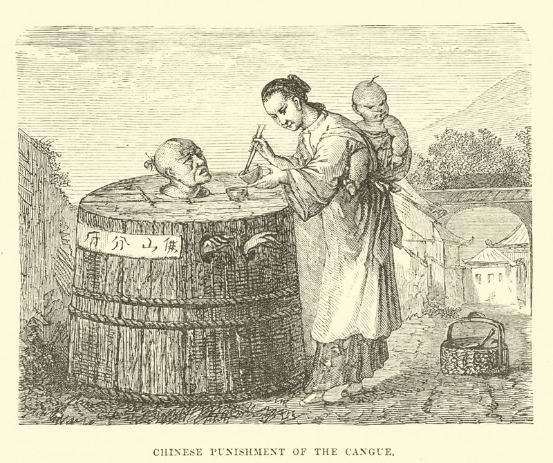 Chinese punishment of the Cangue  af English School