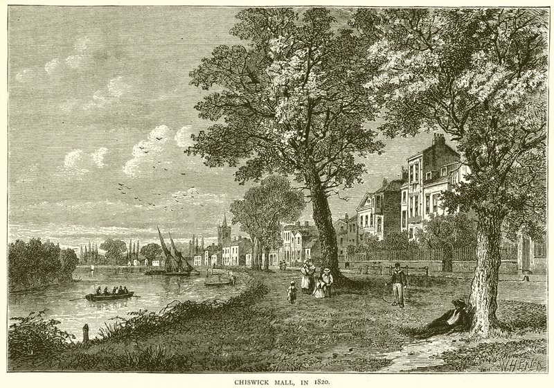 Chiswick Mall, i 1820 af English School