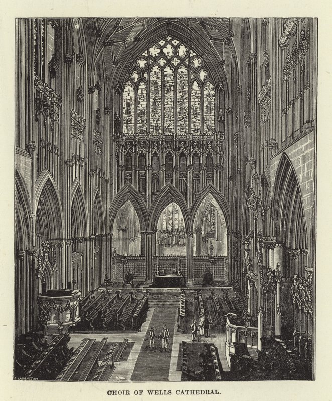 Kor fra Wells Cathedral af English School