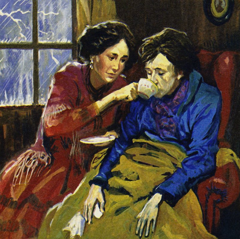 Chopin blev ammet af forfatteren George Sand, da han blev syg af English School