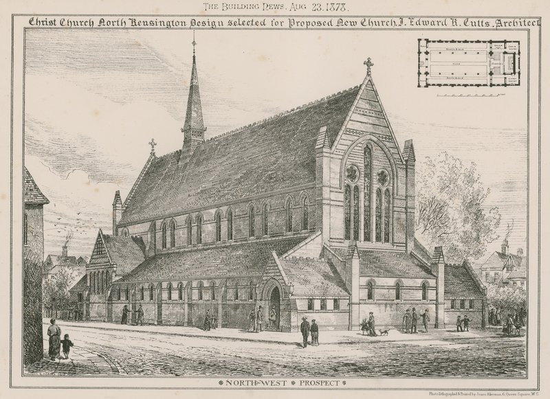 Christ Church, North Kensington: design valgt til foreslået ny kirke af English School