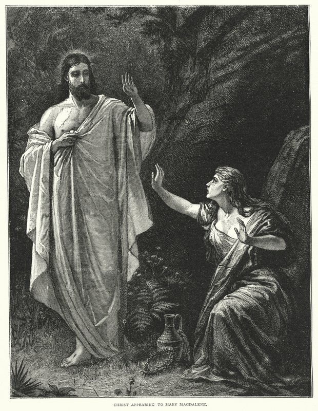 Kristus viser sig for Maria Magdalene (stik) af English School