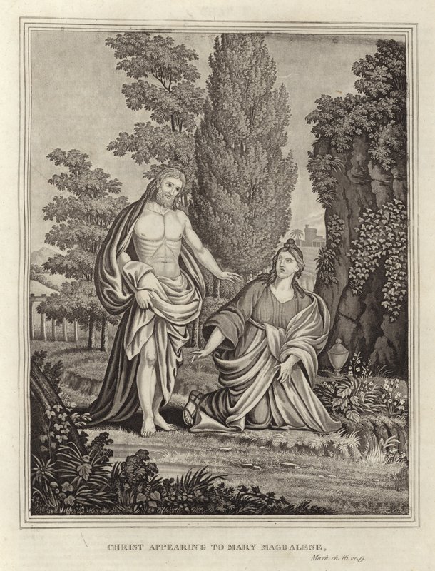 Kristus viser sig for Maria Magdalene af English School