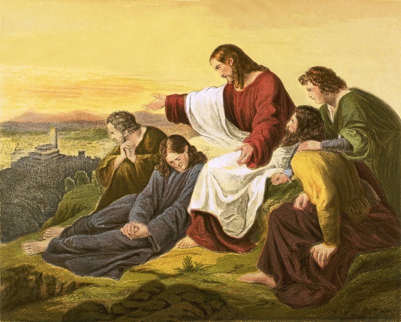Kristus profeterer over Jerusalem af English School