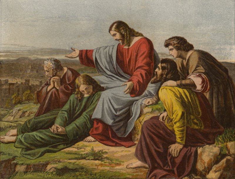 Kristus græder over Jerusalem (chromolitho) af English School