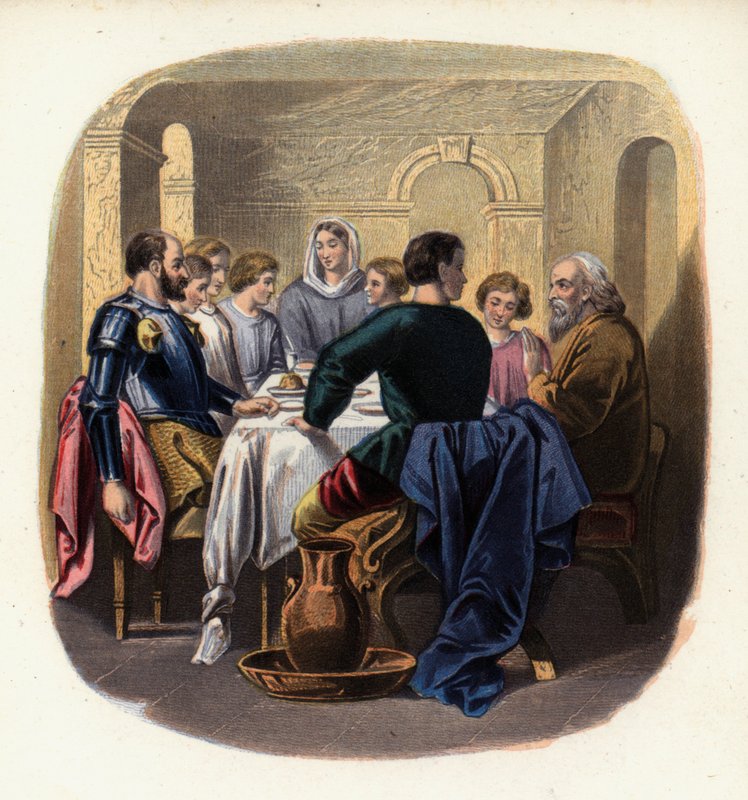 Christiana og pilgrimmene ved Gaius