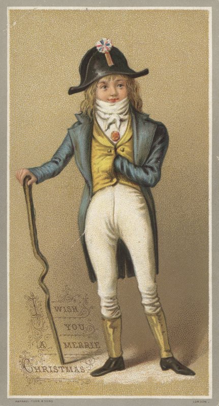Julekort (chromolitho) af English School
