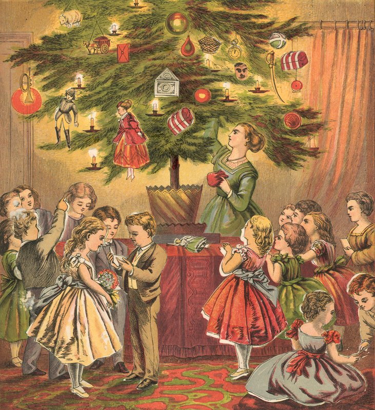juletræ og julegaver af English School