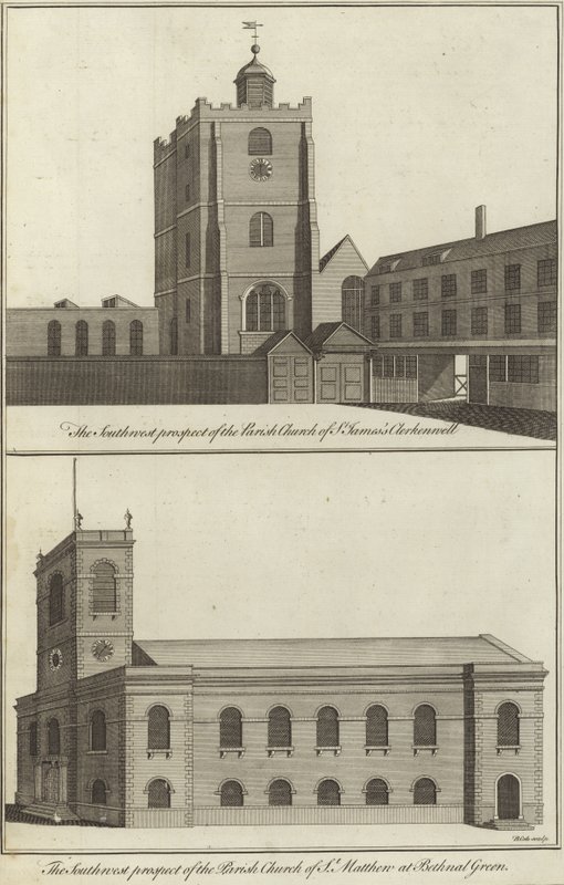 Church of St James, Clerkenwell og Church of St Matthew, Bethnal Green af English School