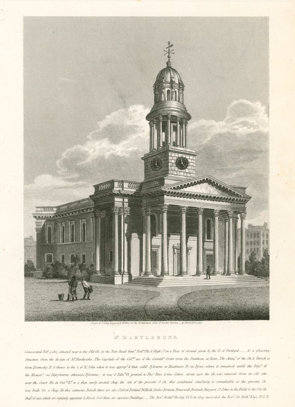 Church of St Marylebone, London af English School