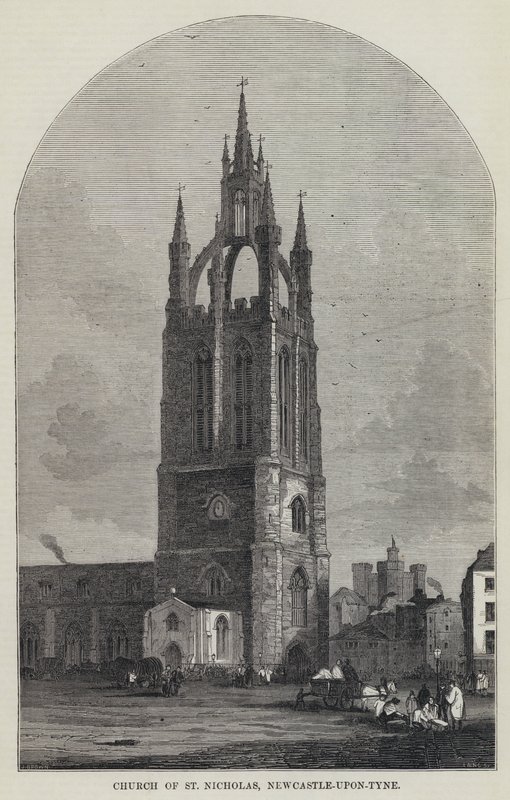 St Nicholas Church, Newcastle-upon-Tyne (gravering) af English School