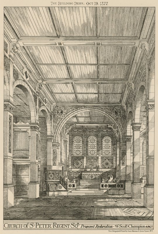 Church of St Peter, Regent Square, London, foreslået restaurering af English School