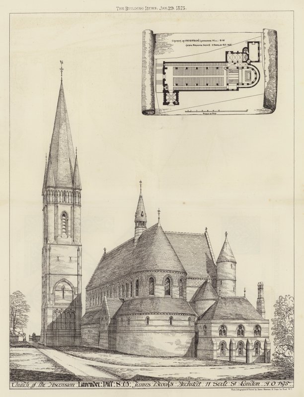 Church of the Ascension, Lavender Hill, SW (gravering) af English School