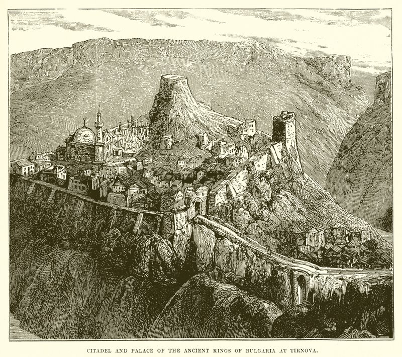Citadel og palads for de gamle konger af Bulgarien ved Tirnova af English School