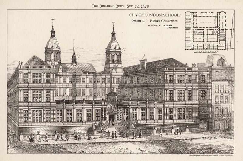 City of London School; meget rosende design af English School
