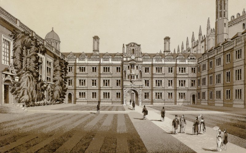 Clare College (litho) af English School