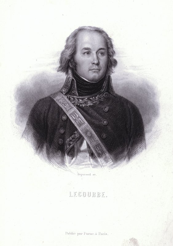 Claude Lecourbe, fransk general under den franske revolutions- og Napoleonskrige (gravering) af English School