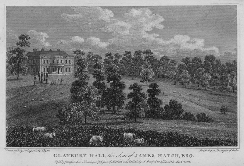 Claybury Hall, sæde for James Hatch (gravering) af English School