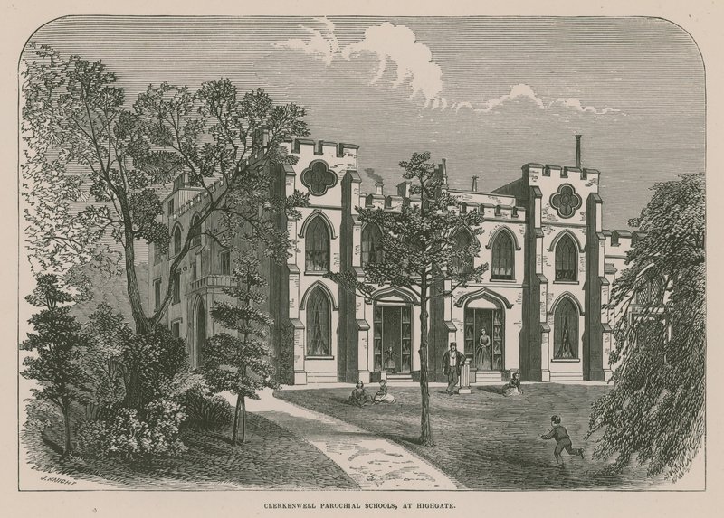 Clerkenwell Parochial Schools i Highgate, London af English School